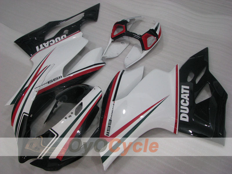 Kit de carenado por inyección para Ducati 1199 del 11 al 14 - Blanco, Negro - Estilo de fábrica #OYO87903393