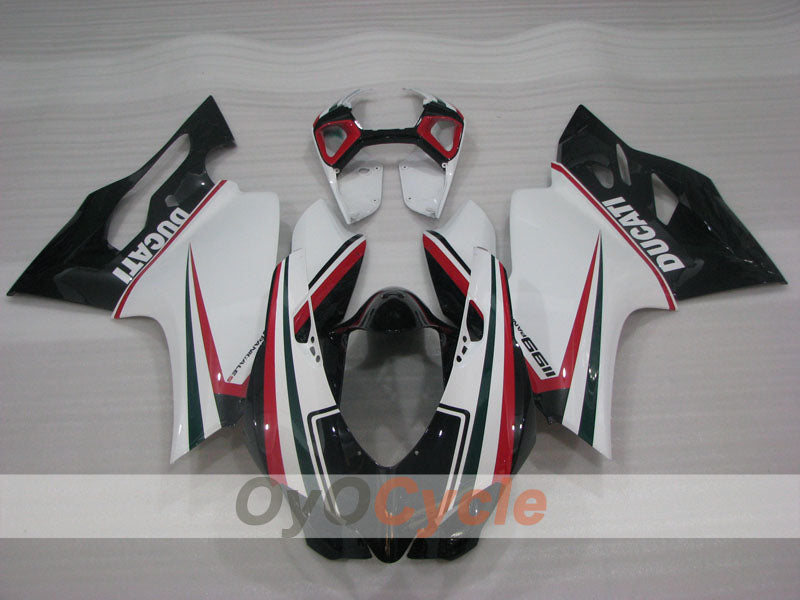 Kit de carenado por inyección para Ducati 1199 del 11 al 14 - Blanco, Negro - Estilo de fábrica #OYO87903393