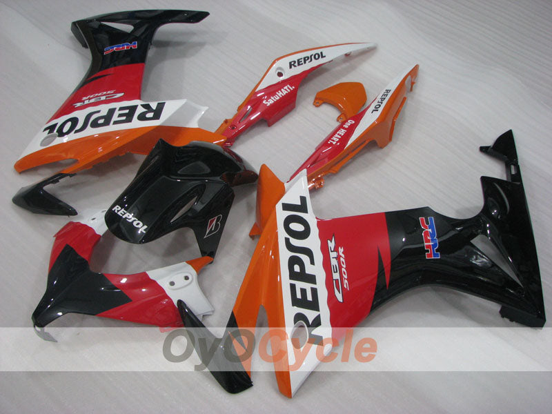 Kit de carenado por inyección para CBR500R 13-15 - Rojo, Naranja, Negro - Repsol #OYO87904581 Imagen principal del producto