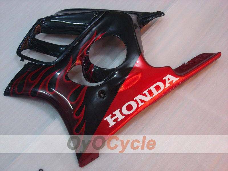 Kit de carenado por inyección para CBR600F3 97-98 - Rojo, Negro - Llama #OYO87904799