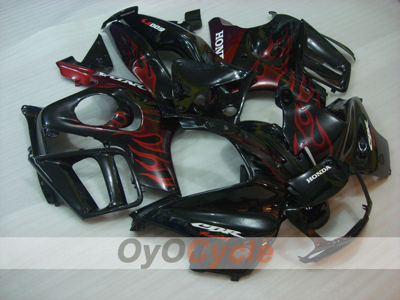 Kit de carenado por inyección para CBR600F3 97-98 - Rojo, Negro - Llama #OYO87904799
