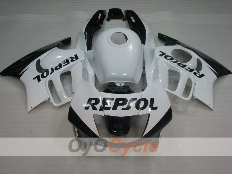 Kit de carenado por inyección para CBR600F3 97-98 - Blanco, Negro - Repsol #OYO87904801