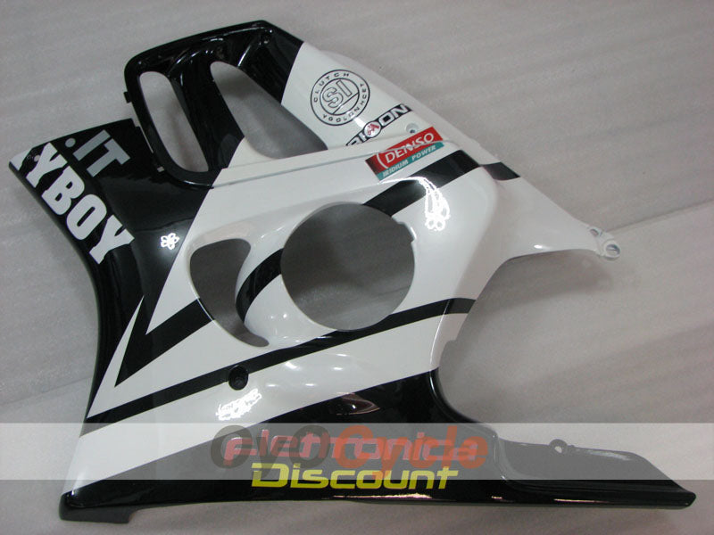 Kit de carenado por inyección para CBR600F3 97-98 - Blanco, Negro - PlayBoy #OYO87904802