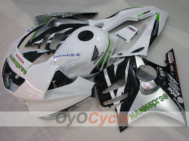 Kit de carenado por inyección para CBR600F3 95-96 - Blanco, Negro - HANN Spree #OYO87904781