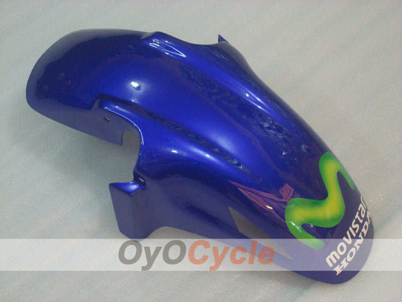 Kit de carenado por inyección para CBR600F3 97-98 - Amarillo, Azul - Castrol, Movistar #OYO87900071