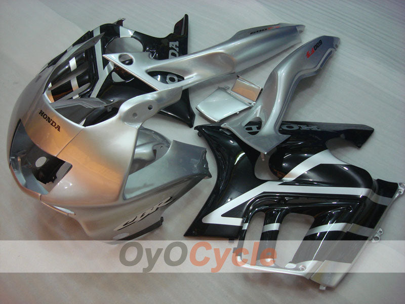Kit de carenado por inyección para CBR600F3 95-96 - Negro, Plata - Estilo de fábrica #OYO87900027