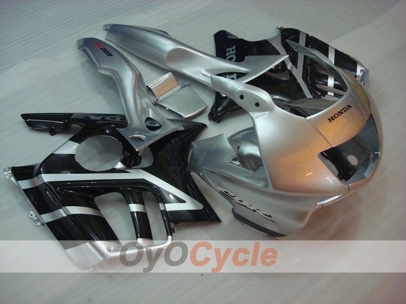 Kit de carenado por inyección para CBR600F3 97-98 - Negro, Plata - Estilo de fábrica #OYO87900075