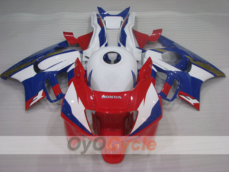 Kit de carenado por inyección para CBR600F3 97-98 - Azul, Blanco - Estilo de fábrica #OYO87900081