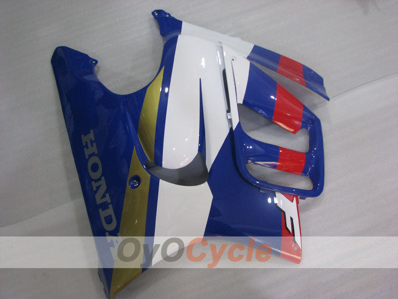 Kit de carenado por inyección para CBR600F3 97-98 - Azul, Blanco - Estilo de fábrica #OYO87900081