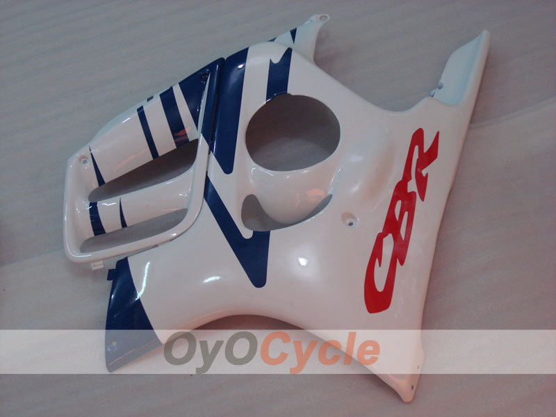 Kit de carenado por inyección para CBR600F3 97-98 - Azul, Blanco - Estilo de fábrica #OYO87904818