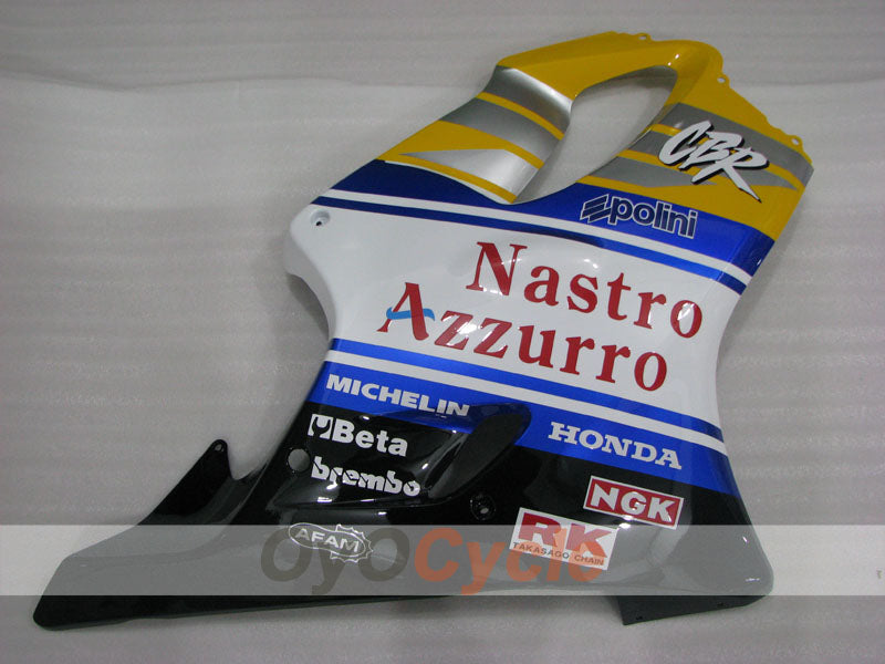 Kit de carenado inyectado para CBR600F4 99-00 - Amarillo, Blanco, Negro - Nastro Azzurro #OYO87904823