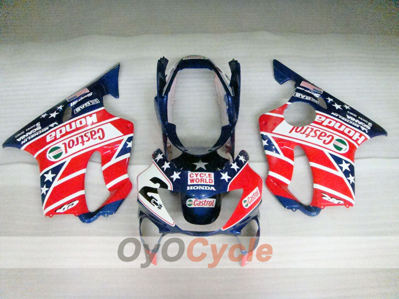 Carenado de inyección para CBR600F4 99-00 - Rojo, Azul - Castrol #OYO87900106 Imagen secundaria del producto