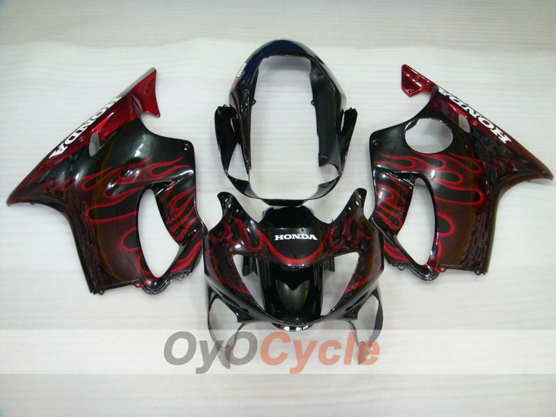 Kit de carenado por inyección para CBR600F4 99-00 - Rojo, Negro - Llama #OYO87900110