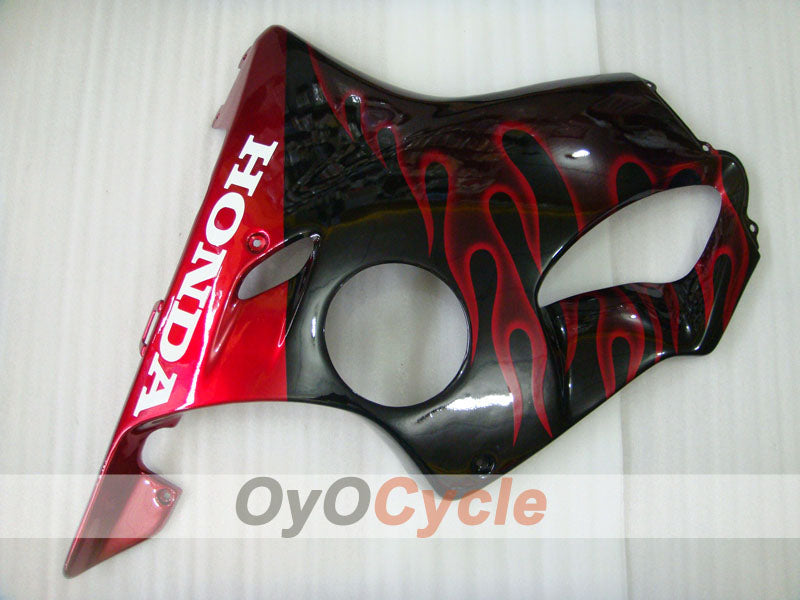 Kit de carenado por inyección para CBR600F4 99-00 - Rojo, Negro - Llama #OYO87900110