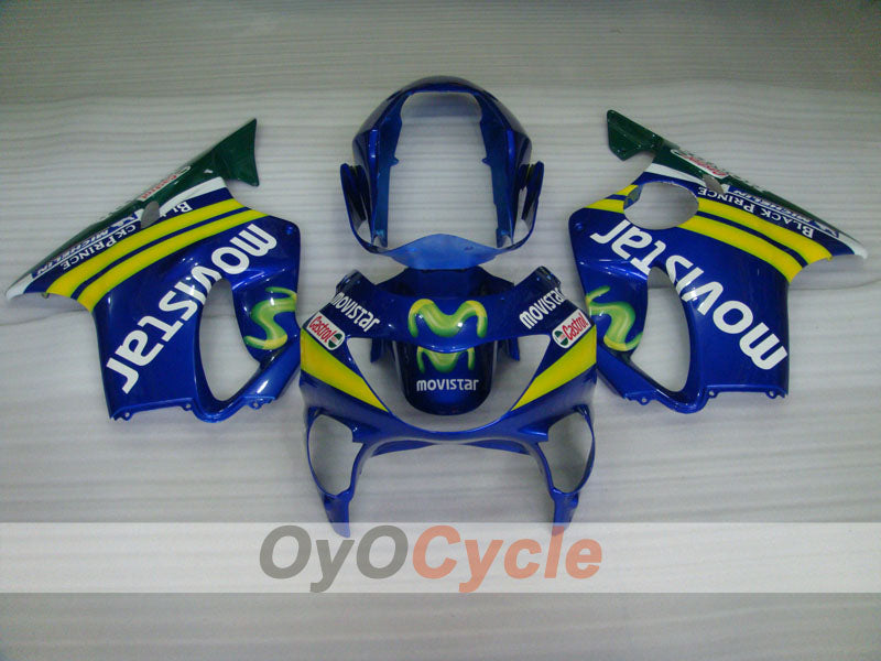 Kit de carenado por inyección para CBR600F4 99-00 - Amarillo, Blanco - Castrol, Movistar #OYO87900116 Imagen secundaria del producto