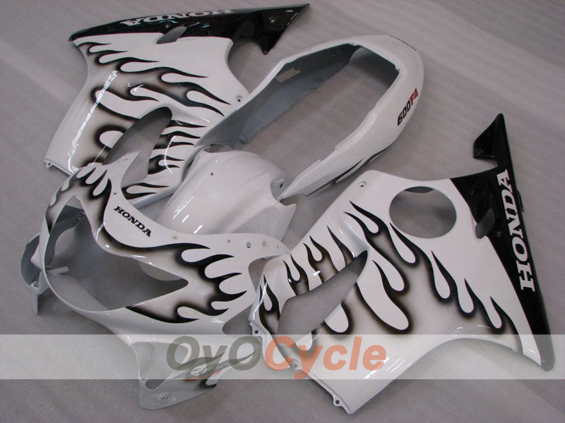 Kit de carenado por inyección para CBR600F4 99-00 - Blanco, Negro - Personalizar #OYO87904845