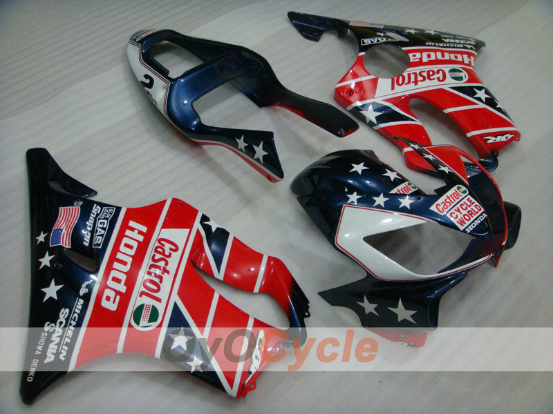 Kit de carenado por inyección para CBR600F4i 04-07 - Rojo, Azul - Castrol #OYO87904851 Imagen principal del producto