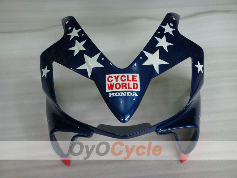 Kit de carenado por inyección para CBR600F4i 04-07 - Rojo, Azul - Castrol #OYO87904851