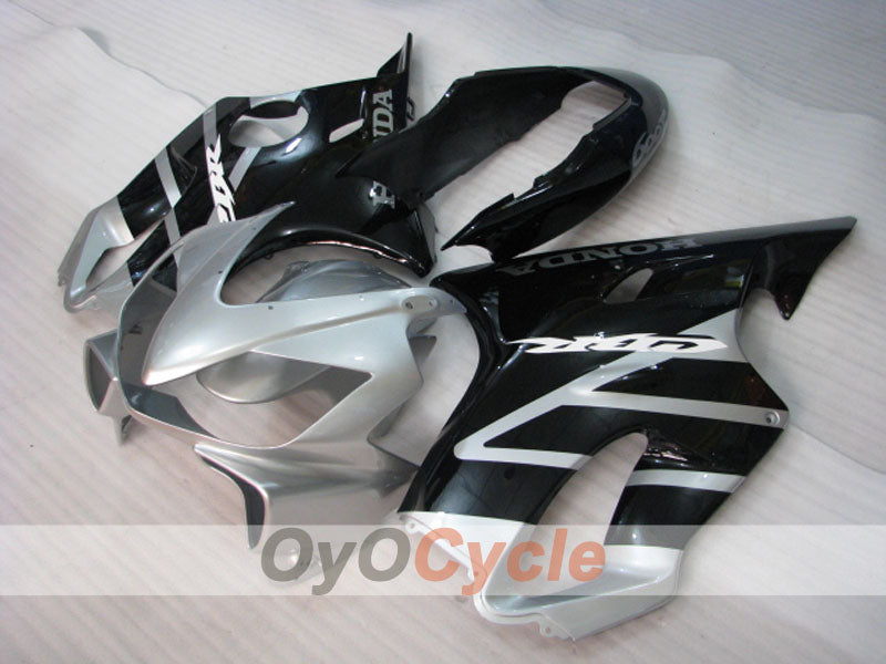 Kit de carenado por inyección para CBR600F4i 04-07 - Negro, Plata - Estilo de fábrica #OYO87904855