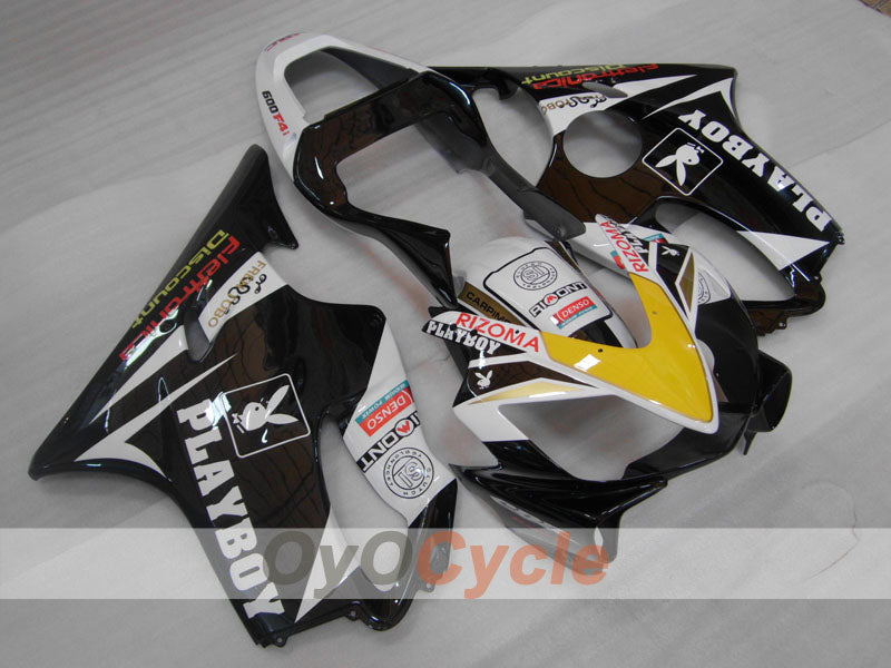 Carenado de inyección para CBR600F4i 01-03 - Blanco, Negro - PlayBoy #OYO87904863 Imagen principal del producto