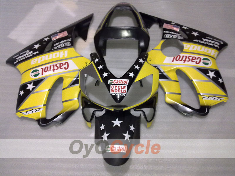 Kit de carenado por inyección para CBR600F4i 01-03 - Amarillo, Negro, Rosa - Castrol #OYO87904864 Imagen principal del producto