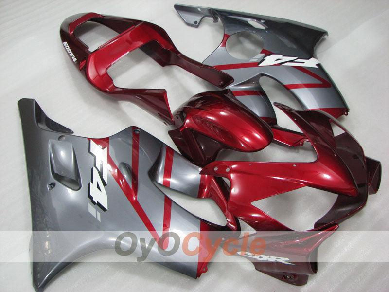 Kit de carenado por inyección para CBR600F4i 01-03 - Rojo, Gris - Estilo de fábrica #OYO87904865