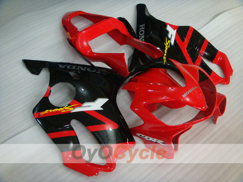 Kit de carenado por inyección para CBR600F4i 01-03 - Rojo, Negro, Rosa - Estilo de fábrica #OYO87904870 Imagen principal del producto
