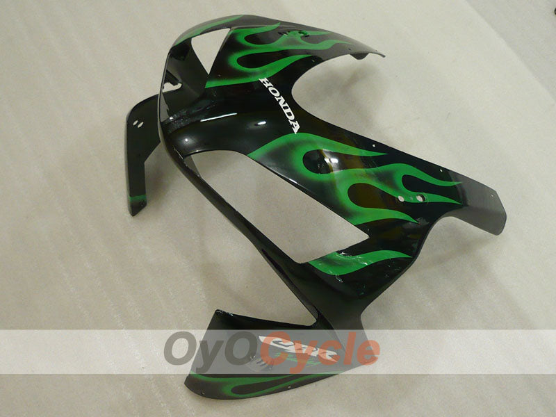 Kit de carenado por inyección para CBR600RR 03-04 - Verde, Negro - Llama #OYO87904889