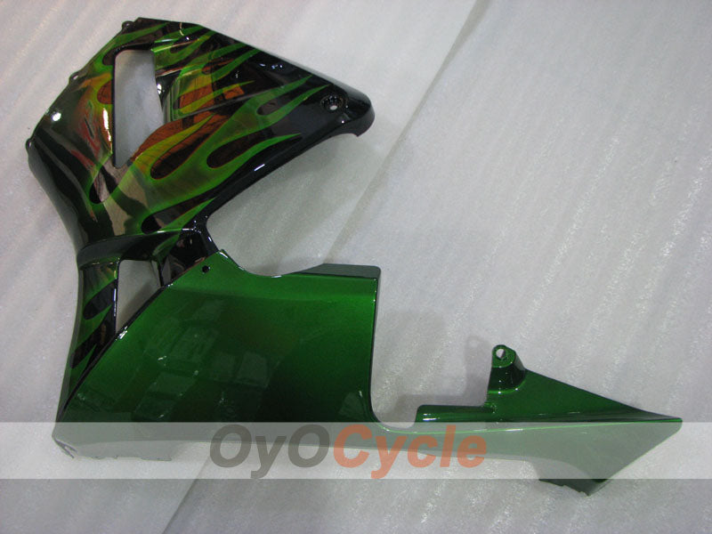 Kit de carenado por inyección para CBR600RR 03-04 - Verde, Negro - Llama #OYO87904899