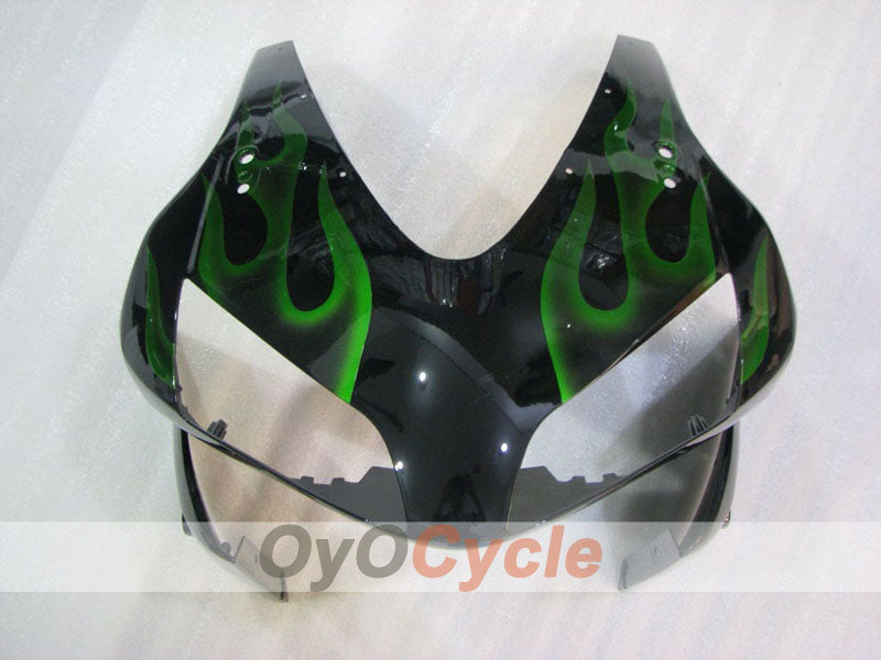 Kit de carenado por inyección para CBR600RR 03-04 - Verde, Negro - Llama #OYO87904899