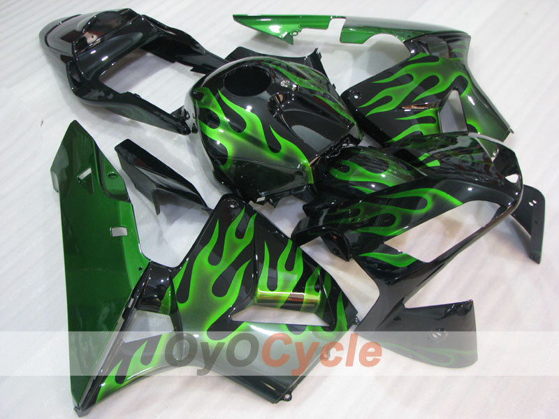 Kit de carenado por inyección para CBR600RR 03-04 - Verde, Negro - Llama #OYO87904899