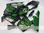 Kit de carenado por inyección para CBR600RR 03-04 - Verde, Negro - Llama #OYO87904899