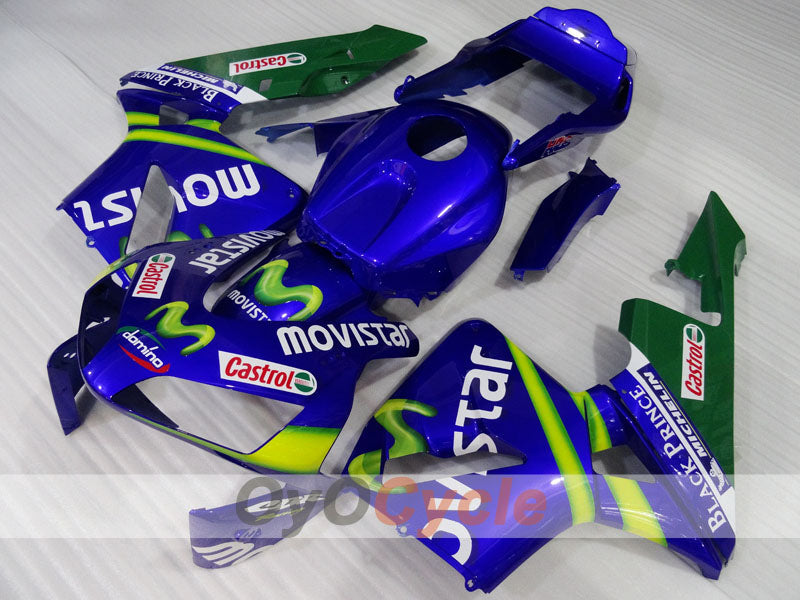 Kit de carenado por inyección para CBR600RR 03-04 - Amarillo, Azul - Movistar #OYO87904904
