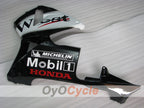 Kit de carenado por inyección para CBR600RR 03-04 - Blanco, Negro - Oeste #OYO87904907