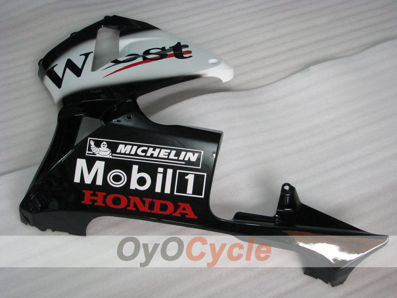 Kit de carenado por inyección para CBR600RR 03-04 - Blanco, Negro - Oeste #OYO87904907
