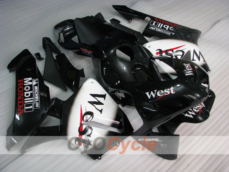 Kit de carenado por inyección para CBR600RR 03-04 - Blanco, Negro - Oeste #OYO87904907