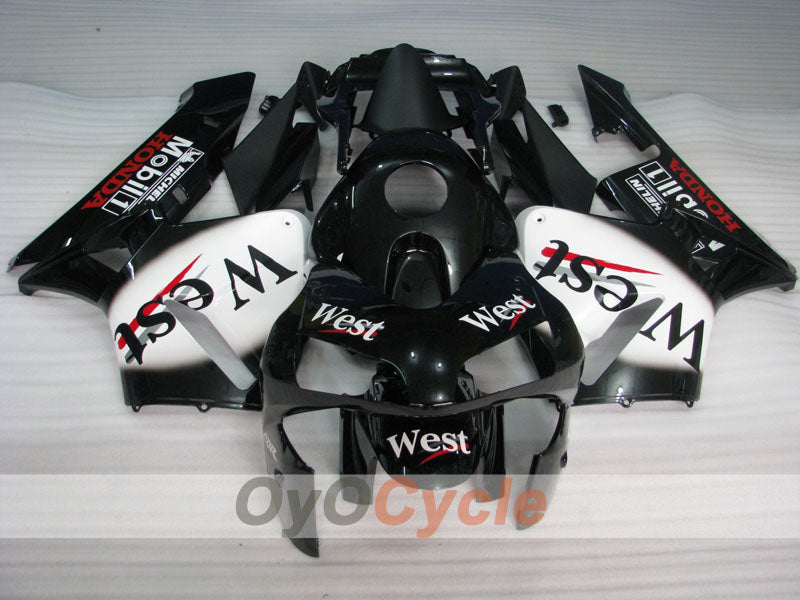 Kit de carenado por inyección para CBR600RR 03-04 - Blanco, Negro - Oeste #OYO87904907