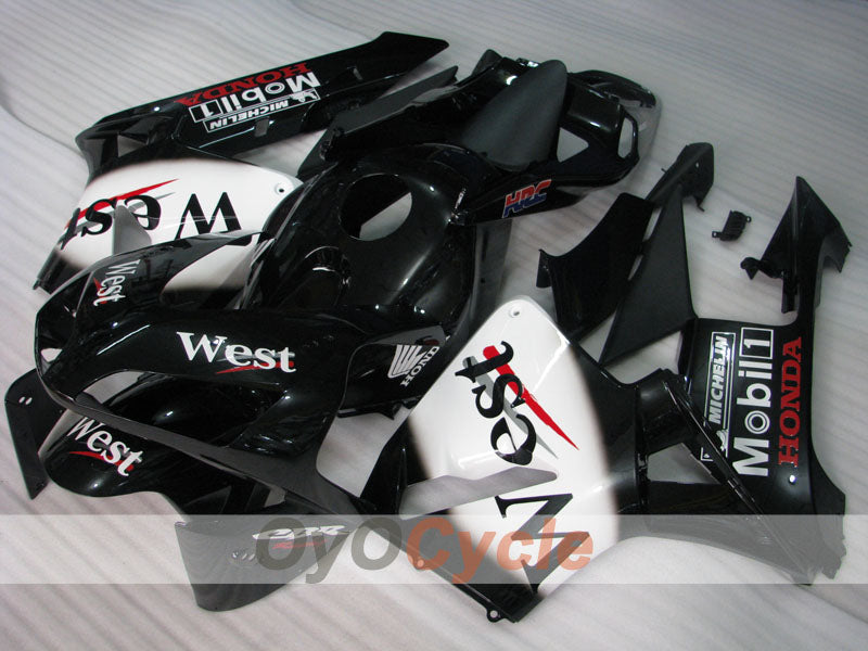 Kit de carenado por inyección para CBR600RR 03-04 - Blanco, Negro - Oeste #OYO87904907