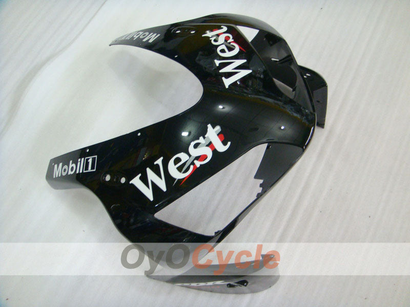Kit de carenado por inyección para CBR600RR 03-04 - Blanco, Negro - Oeste #OYO87904908