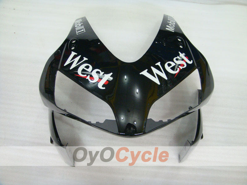 Kit de carenado por inyección para CBR600RR 03-04 - Blanco, Negro - Oeste #OYO87904908