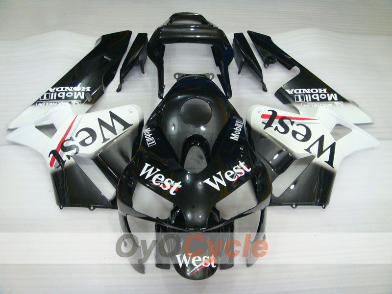 Kit de carenado por inyección para CBR600RR 03-04 - Blanco, Negro - Oeste #OYO87904908