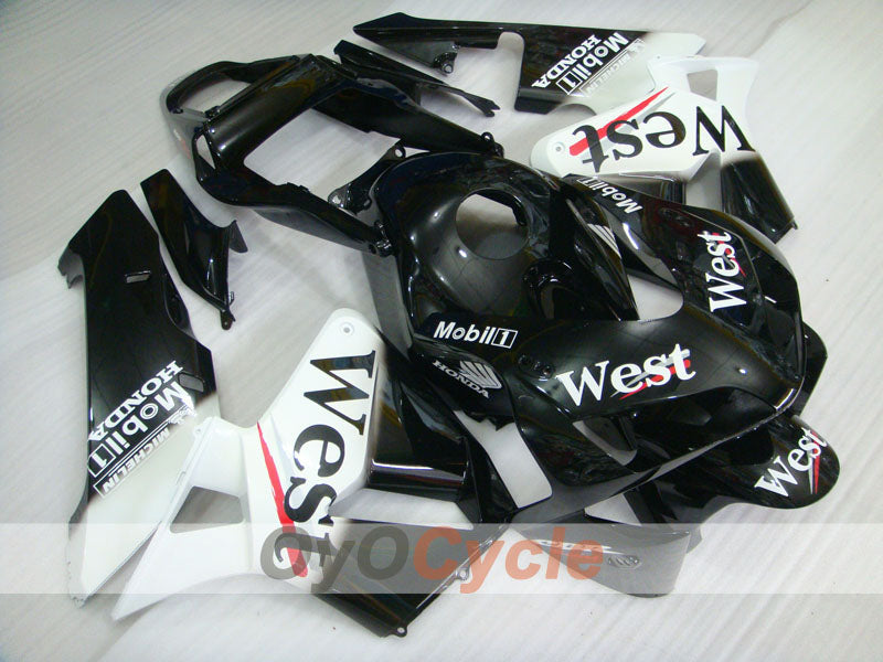 Kit de carenado por inyección para CBR600RR 03-04 - Blanco, Negro - Oeste #OYO87904908 Imagen principal del producto