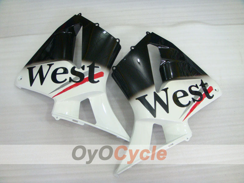 Kit de carenado por inyección para CBR600RR 03-04 - Blanco, Negro - Oeste #OYO87904908
