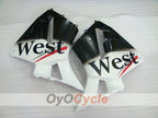 Kit de carenado por inyección para CBR600RR 03-04 - Blanco, Negro - Oeste #OYO87904908