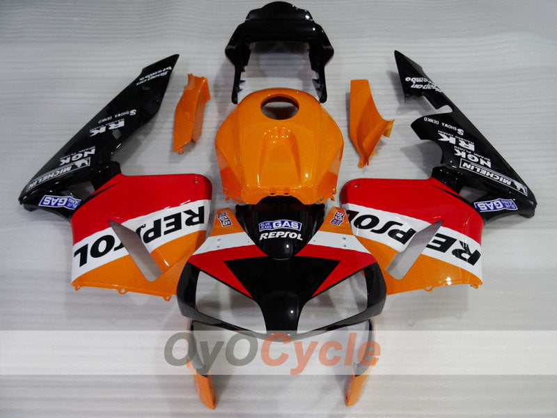 Kit de carenado por inyección para CBR600RR 03-04 - Naranja, Negro - Repsol #OYO87904911