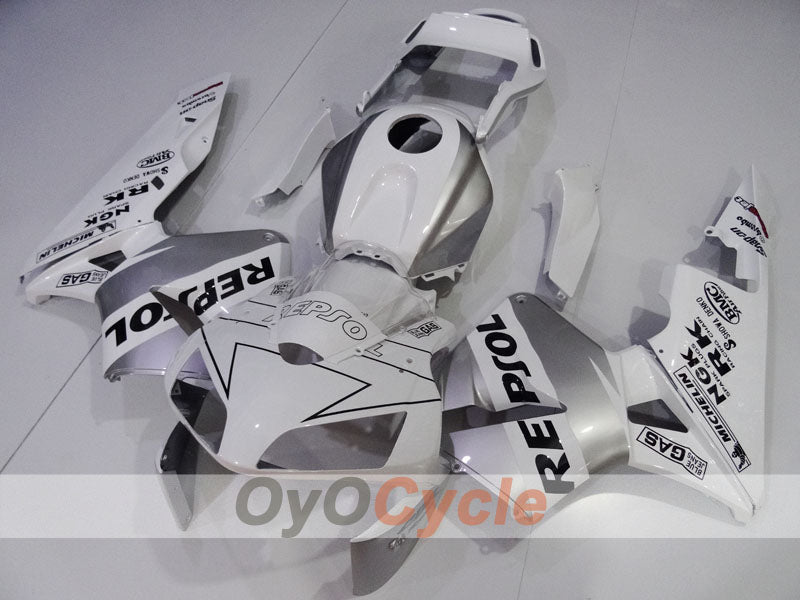 Kit de carenado por inyección para CBR600RR 03-04 - Blanco, Plata - Repsol #OYO87904913
