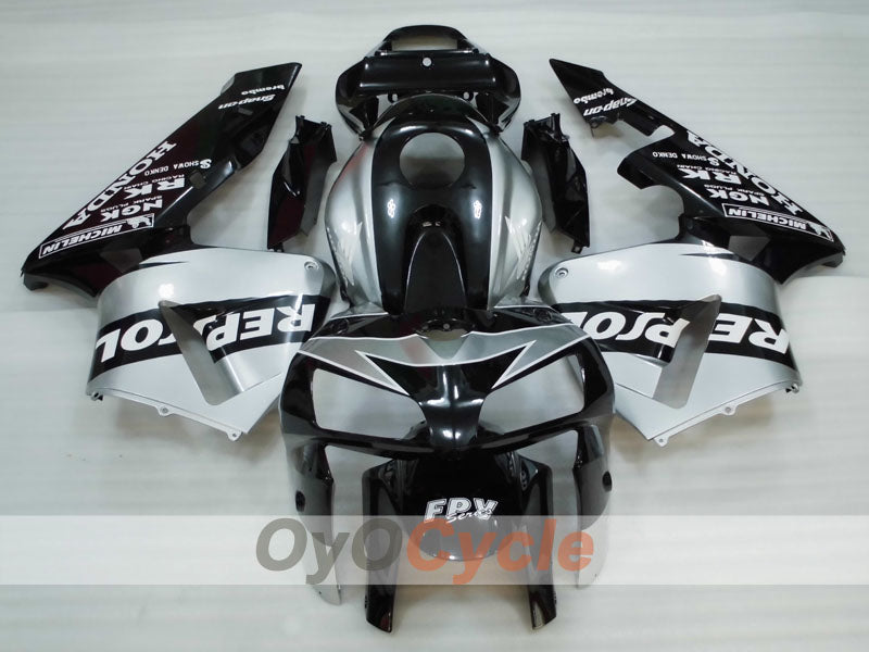Kit de carenado por inyección para CBR600RR 05-06 - Negro, Plata - Repsol #OYO87904920