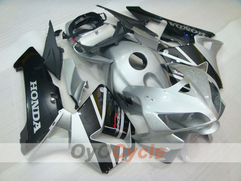 Kit de carenado por inyección para CBR600RR 05-06 - Negro, Plateado - Estilo de fábrica #OYO87904932