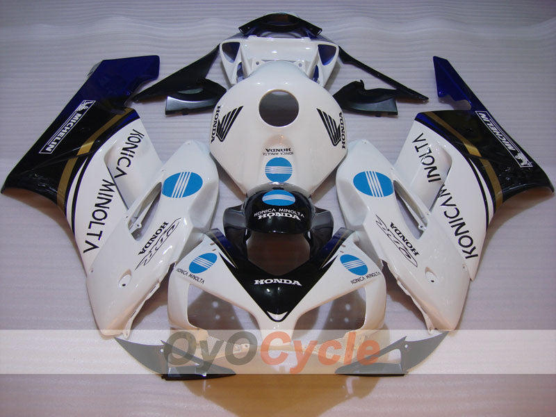 Kit de carenado por inyección para CBR1000RR 04-05 - Blanco, Negro - Konica Minolta #OYO87904943