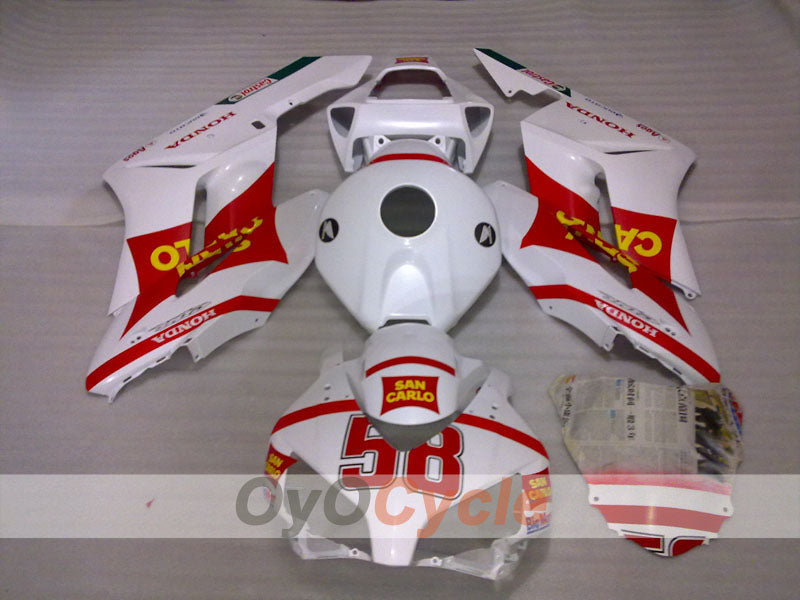 Kit de carenado de inyección para CBR1000RR 04-05 - Rojo, Blanco - San Carlo #OYO87904944 Imagen secundaria del producto